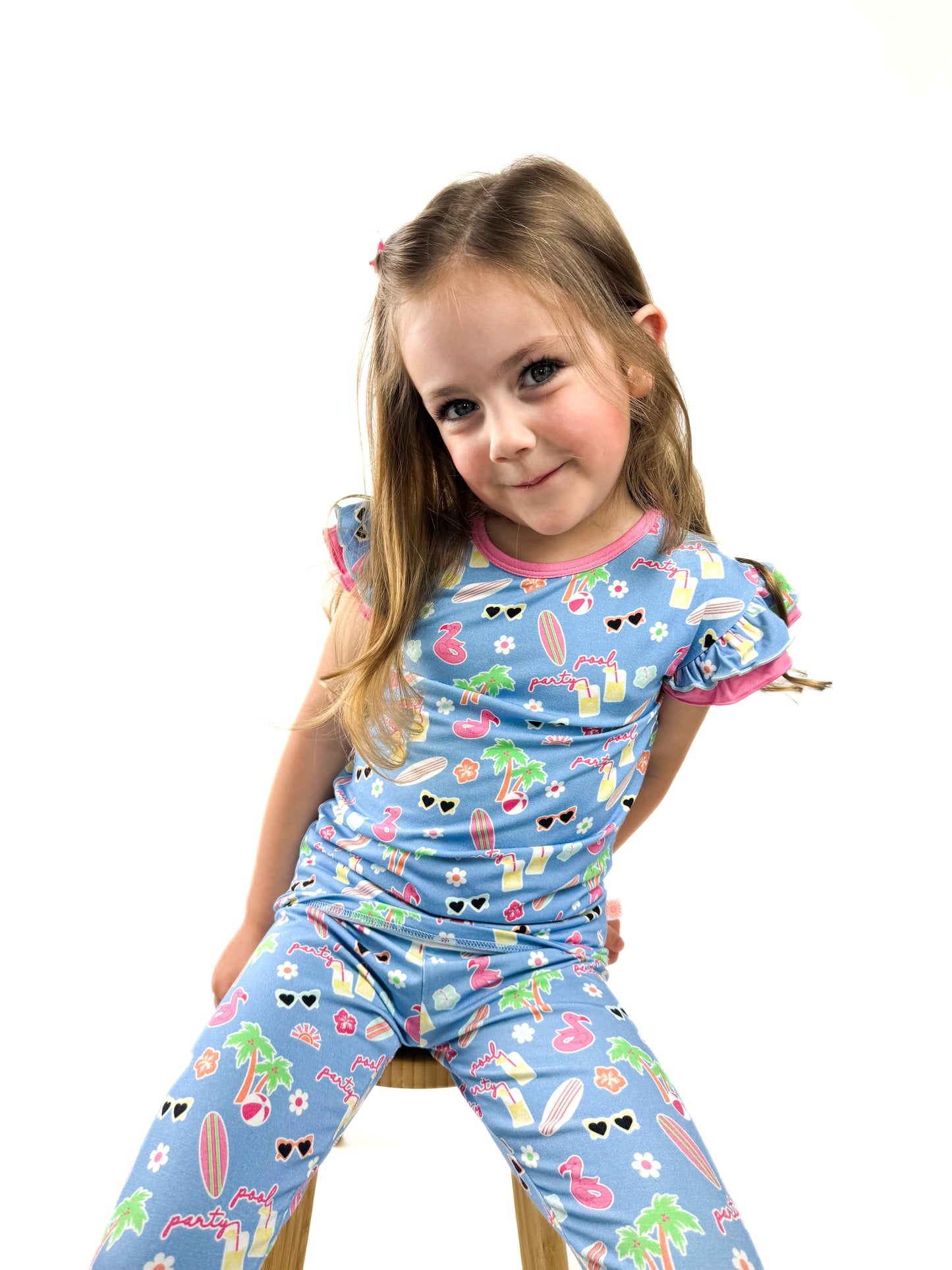 Pink Pool Party 2-piece PJ's