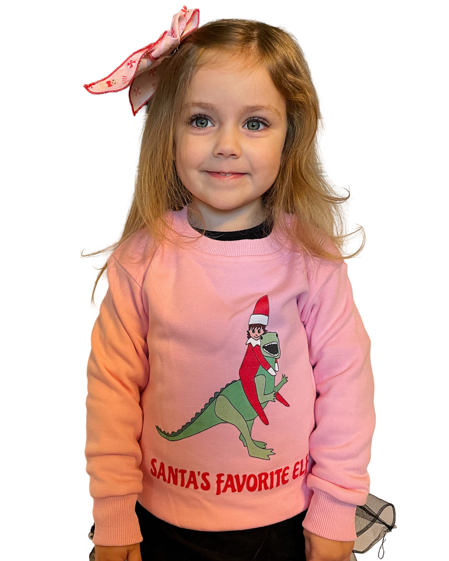 Santa's Favorite Elf Sweatshirt - Pink - FINAL SALE