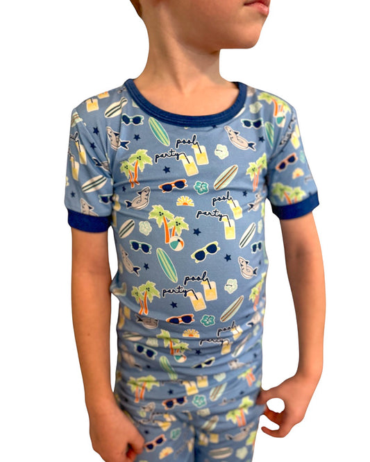 Blue Pool Party 2-piece PJ's