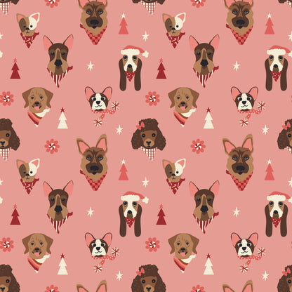 Santa Paws (Pink) 2-piece PJ's