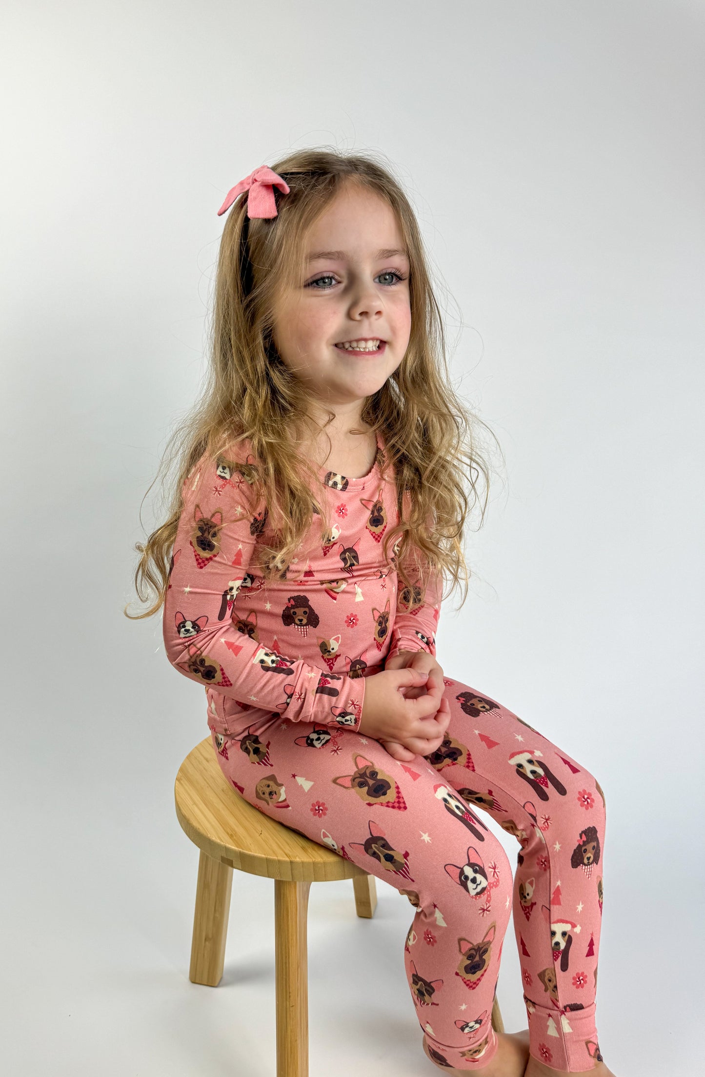 Santa Paws (Pink) 2-piece PJ's