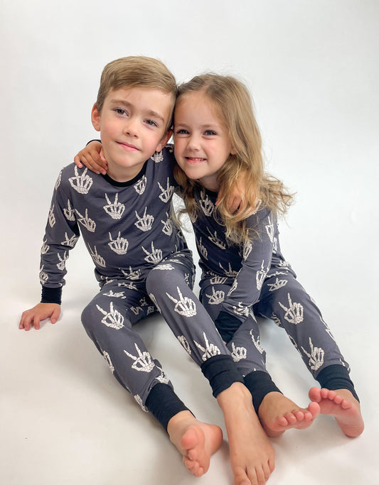 Skelly Hands 2-piece Pajamas