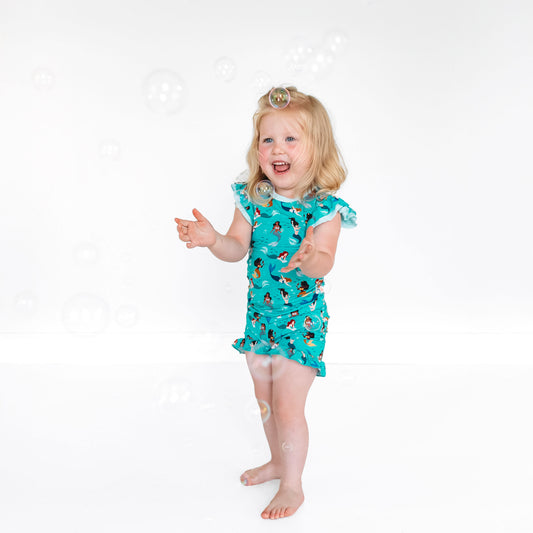 Sea Sisters Ruffle Shorts Set